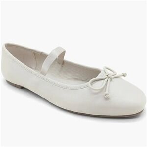 Kenneth Cole Reaction Size 6.5 Melrose Cream Mary Jane Ballet Flats NEW Bow $75